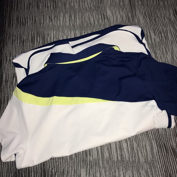 Women's Navy and White Polo Shirt - Picture 7 of 7